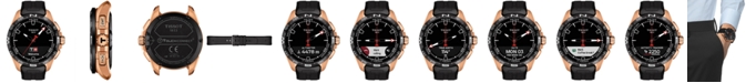Tissot Men's Swiss T-Touch Connect Solar Black Rubber Strap Smart Watch 48mm